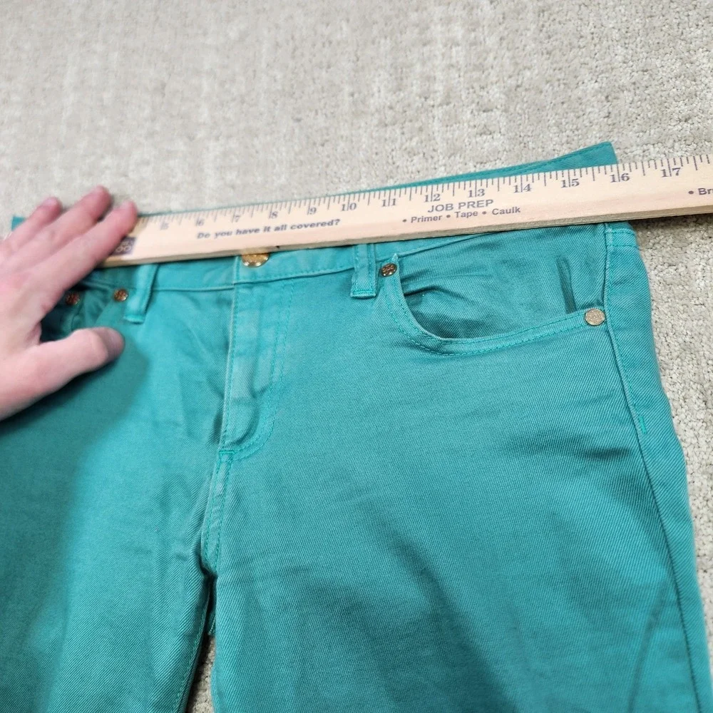 Tory‎ Burch Pants Women 27 Alexa Cropped Skinny Green Equestrian